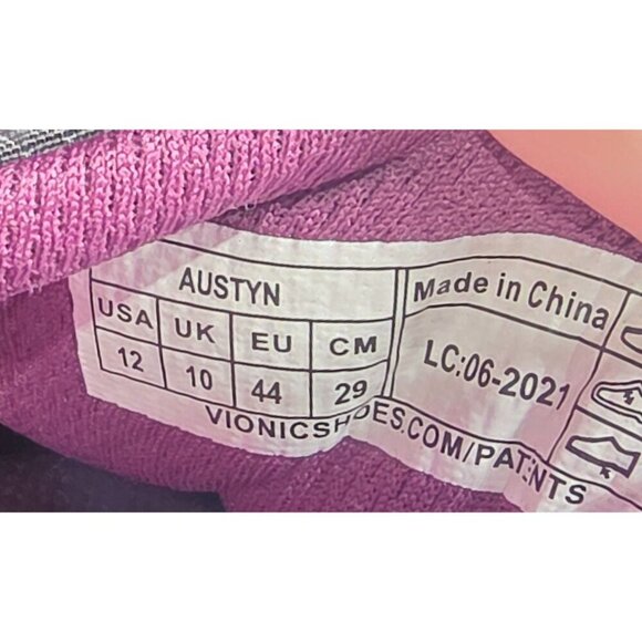 Women's - Vionic Austyn Purple and Black Sneakers, Size 12 - Picture 9 of 9